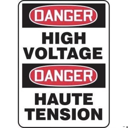 Accuform BILINGUAL SAFETY SIGN  FRENCH 14 in  FBMELC114XL FBMELC114XL